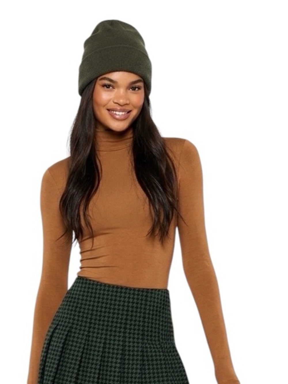 SKIMS Cotton Jersey Long Sleeve Turtleneck Chai Small NWT